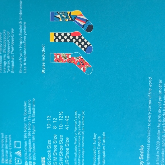 ❤️BUY 2 GET 1 FREE  Happy Socks Super Dad Set - Red, Blue, Black, $38.00US - Picture 13 of 16